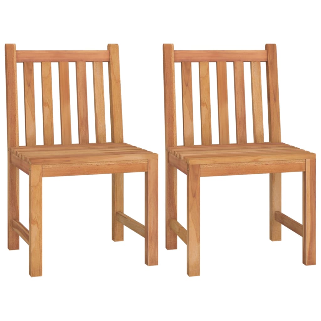 3 Piece Garden Dining Set Solid Wood Teak 110 cm table length 2x chair + table