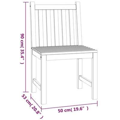 5 Piece Garden Dining Set Solid Wood Teak