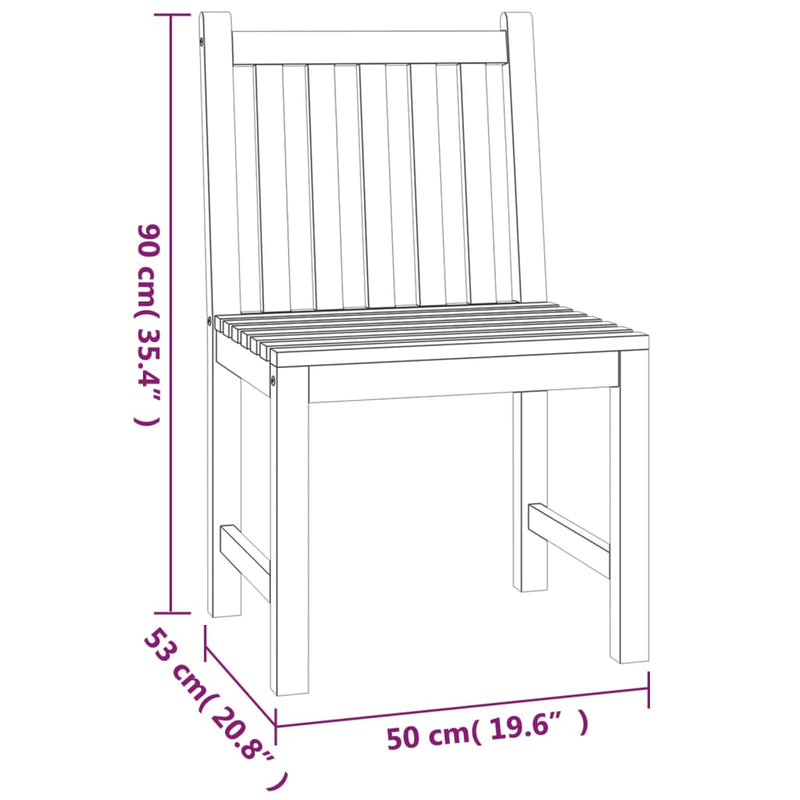 5 Piece Garden Dining Set Solid Wood Teak