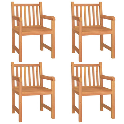 5 Piece Garden Dining Set Solid Wood Teak