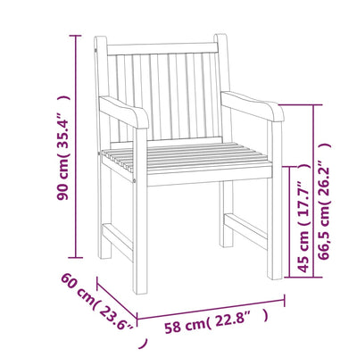 5 Piece Garden Dining Set Solid Wood Teak