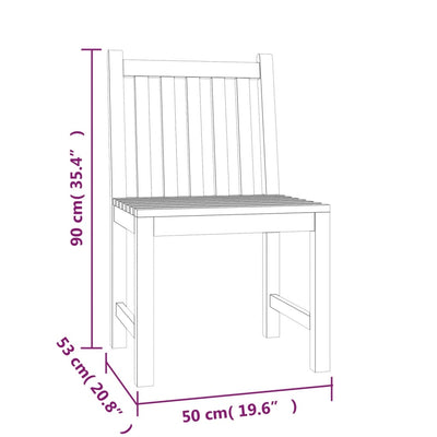 5 Piece Garden Dining Set Solid Wood Teak