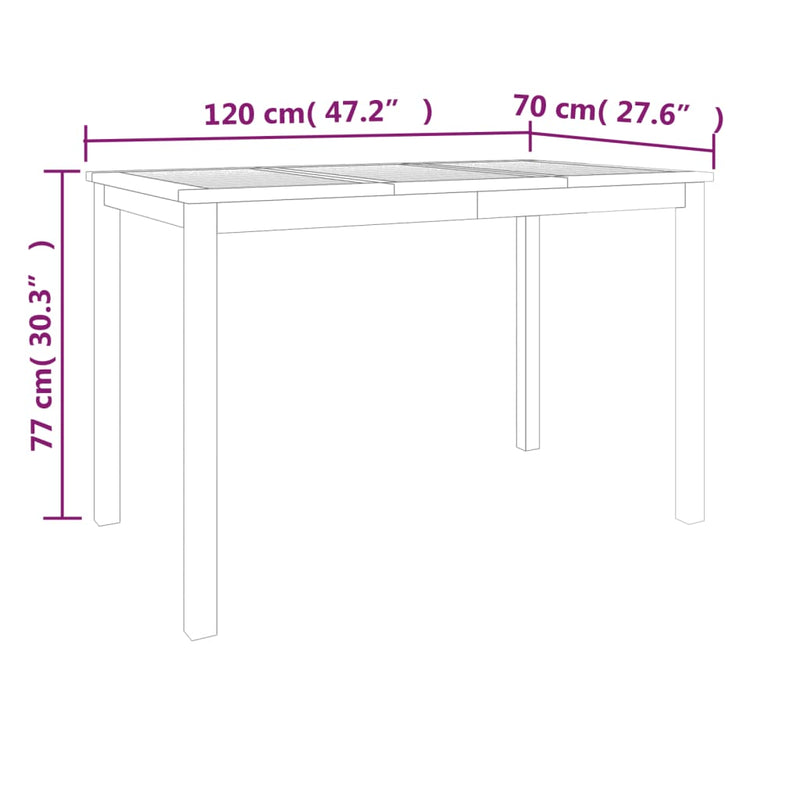 5 Piece Garden Dining Set Solid Wood Teak