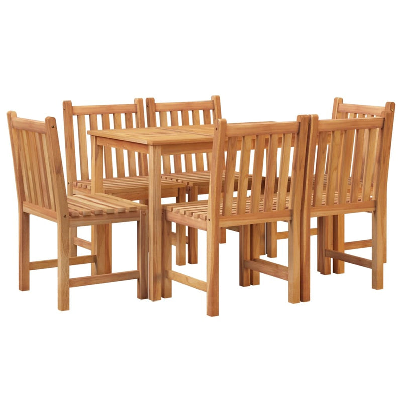 7 Piece Garden Dining Set Solid Wood Teak