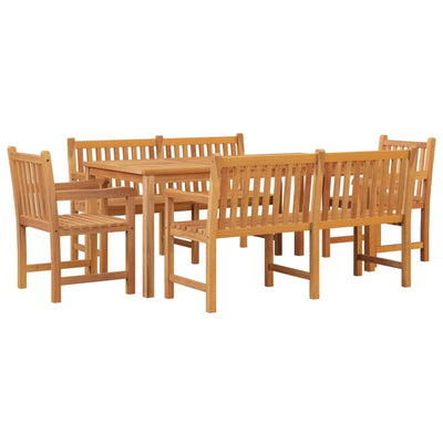 5 Piece Garden Dining Set Solid Wood Teak