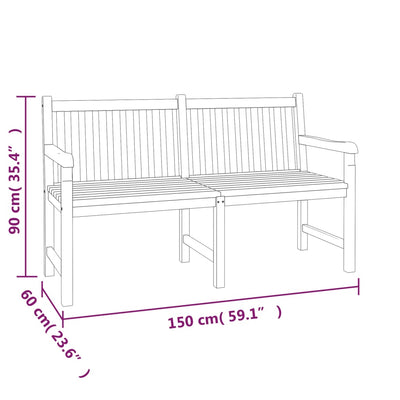 5 Piece Garden Dining Set Solid Wood Teak