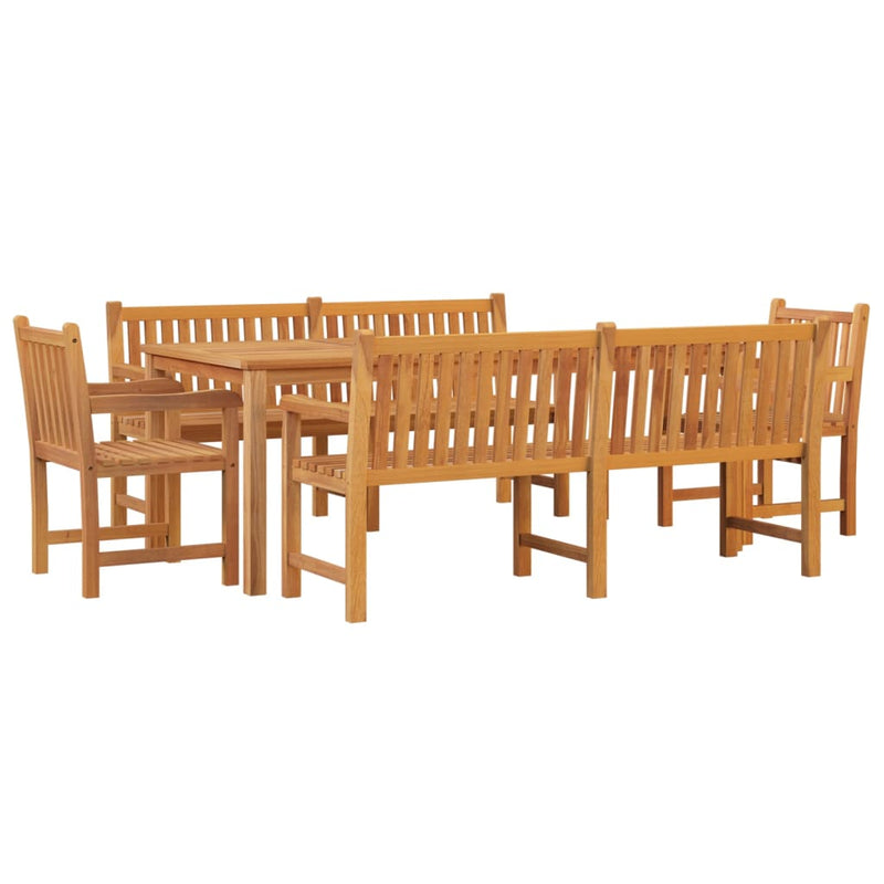 5 Piece Garden Dining Set Solid Wood Teak