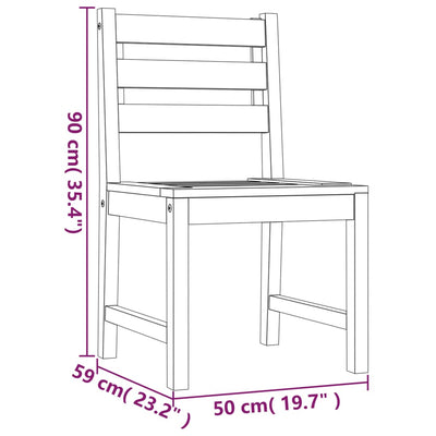 5 Piece Garden Dining Set Solid Wood Teak