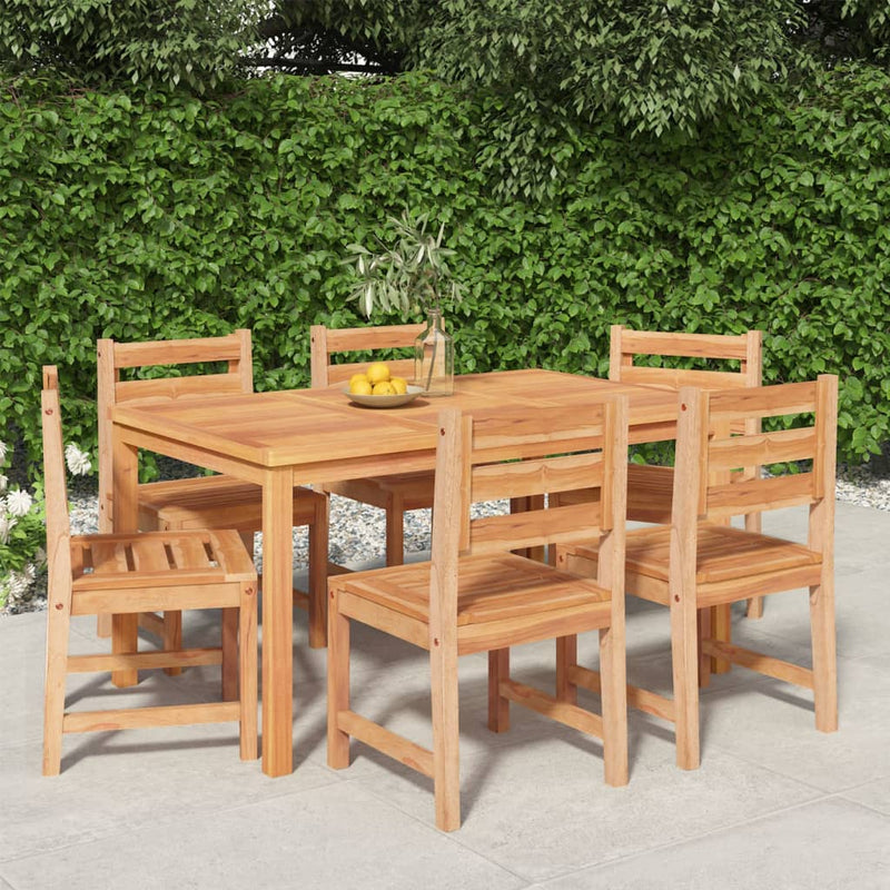 7 Piece Garden Dining Set Solid Wood Teak