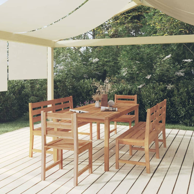 5 Piece Garden Dining Set Solid Wood Teak