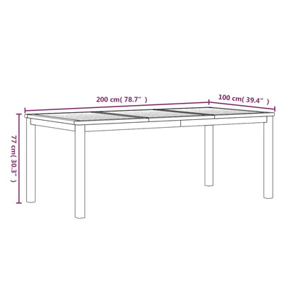 Juego de comedor de jardín de 3 piezas de madera maciza de teca