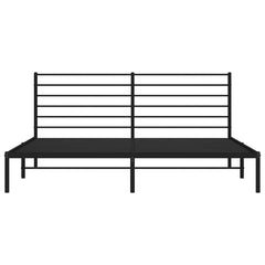 vidaXL Metal Bed Frame without Mattress with Headboard Black 193x203cm 6