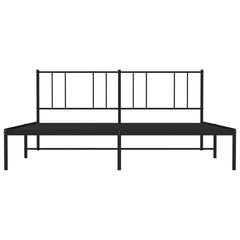 vidaXL Metal Bed Frame without Mattress with Headboard Black 183x213cm 6