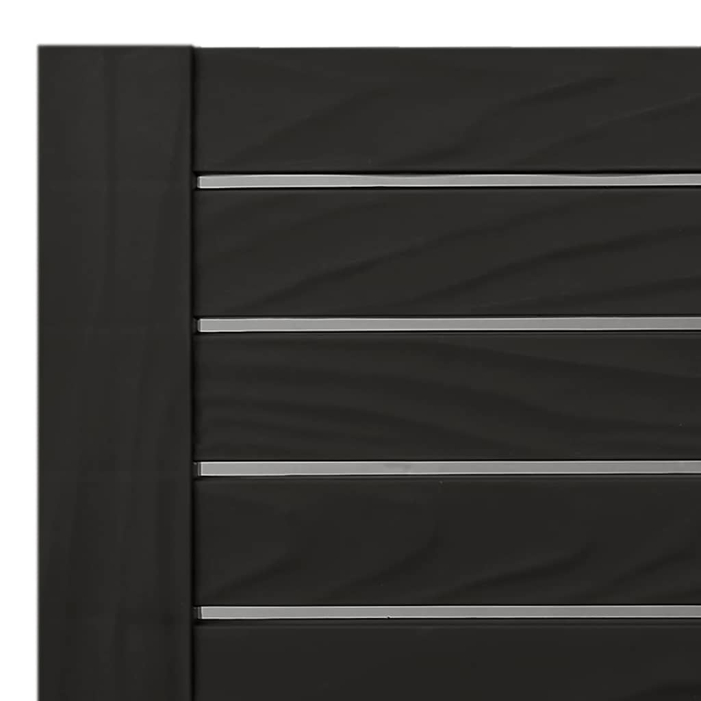 Sun Lounger 155x58x83 cm Polypropylene Black 1
