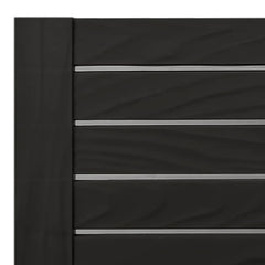 Sun Lounger 155x58x83 cm Polypropylene Black 1
