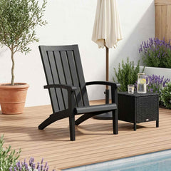 Garden Adirondack Chair Polypropylene Black 1