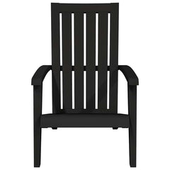 vidaXL Garden Adirondack Chair Black Polypropylene 3
