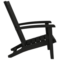 vidaXL Garden Adirondack Chair Black Polypropylene 4