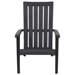 Garden Adirondack Chair Polypropylene Black 1