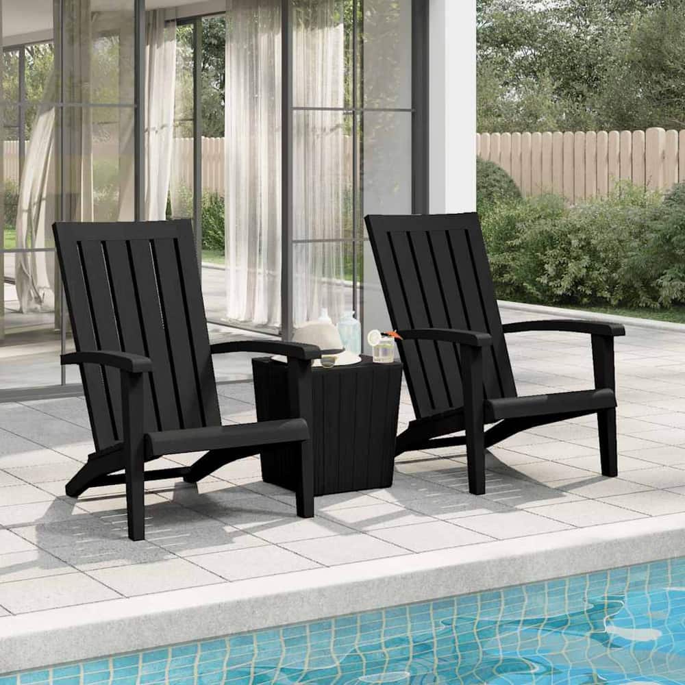 Garden Adirondack Chair Polypropylene Black 2