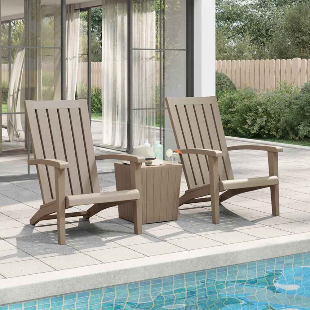 Garden Adirondack Chair Polypropylene Light brown 2