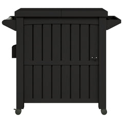 vidaXL 3-in-1 Serving Cart Black Polypropylene 4