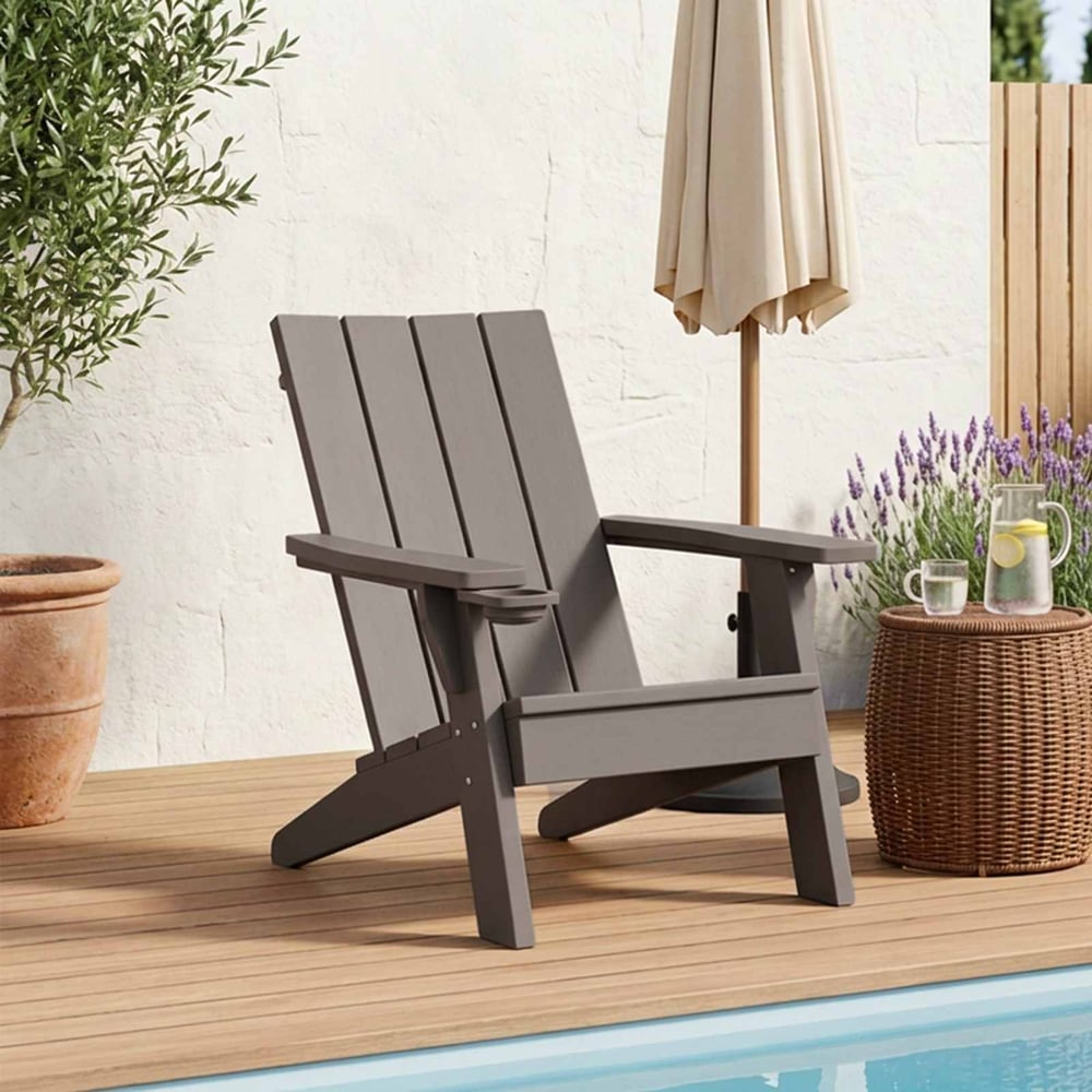 vidaXL Garden Adirondack Chair Light Brown 75x88.5x89.5 cm 1
