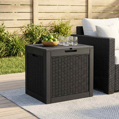 Garden Storage Box 55,5x43x53 cm Polypropylene Black