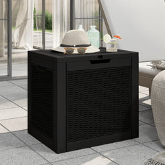 vidaXL Garden Storage Box Black 55.5x43x53 cm Polypropylene 1