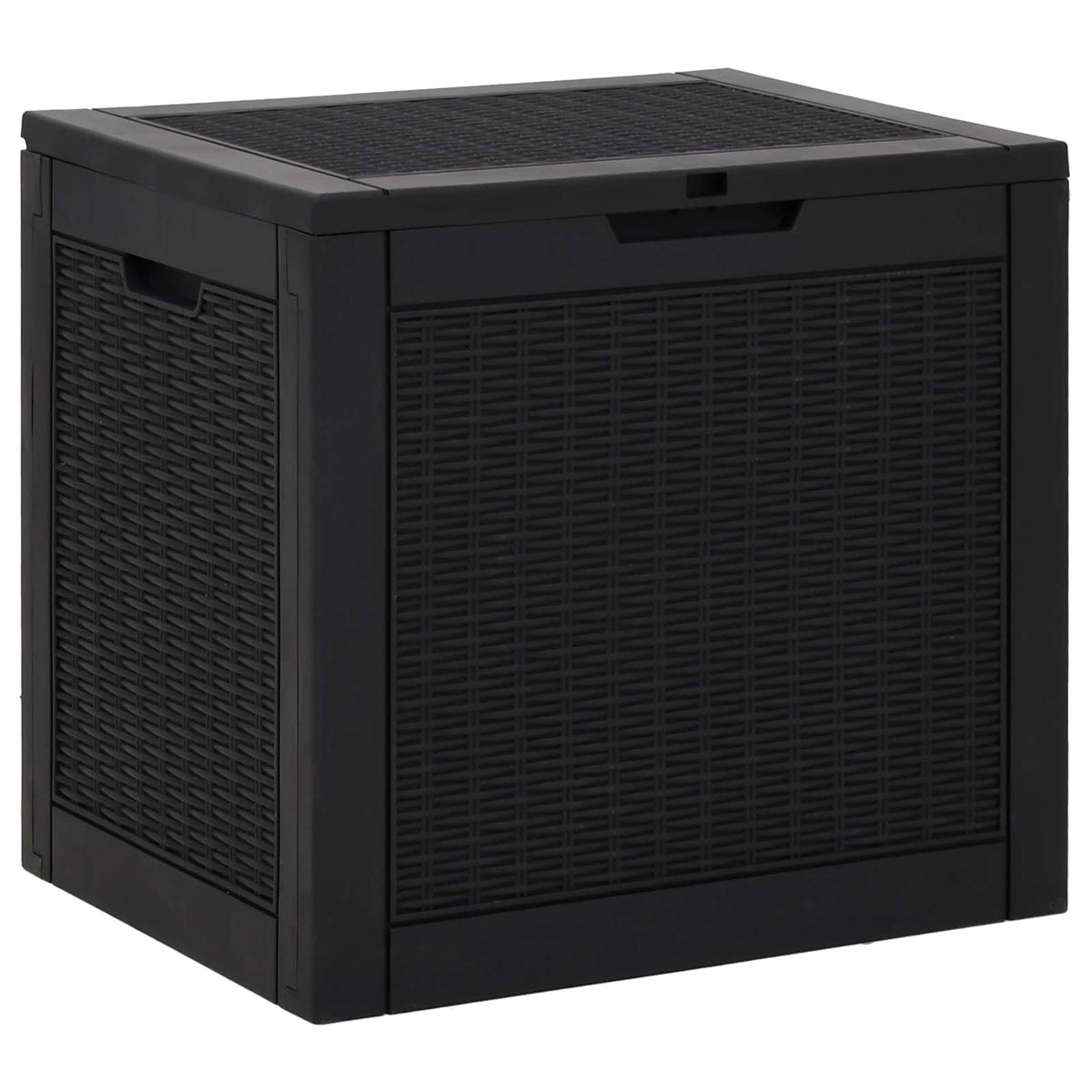 Garden Storage Box 55,5x43x53 cm Polypropylene Black