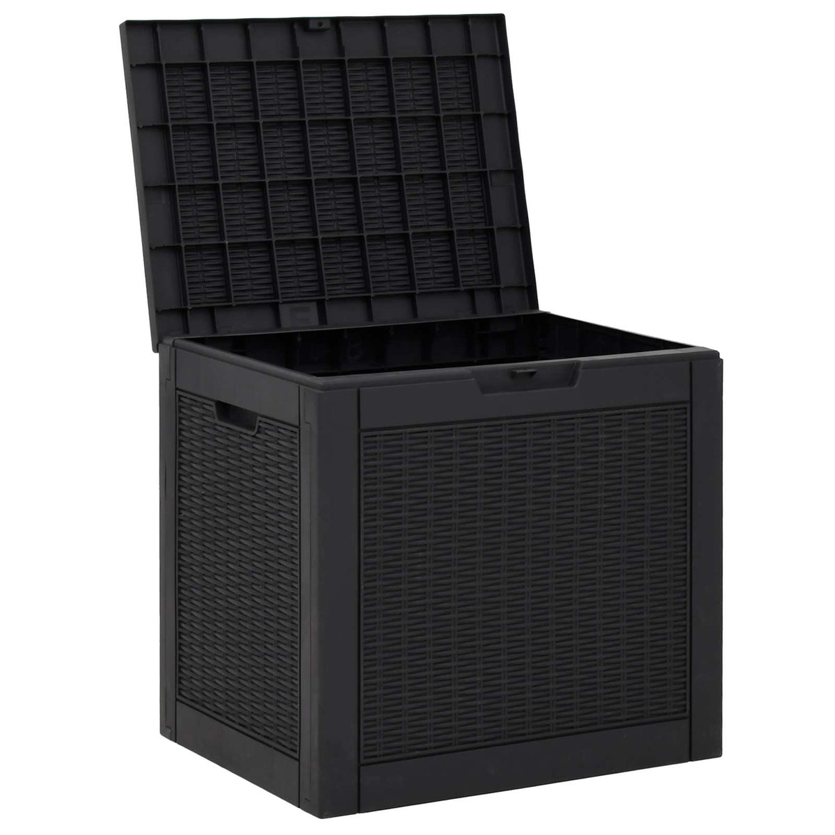 Garden Storage Box 55,5x43x53 cm Polypropylene Black