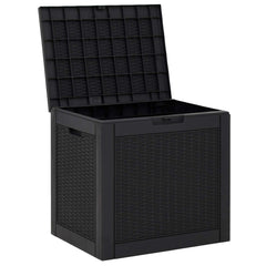 Garden Storage Box 55,5x43x53 cm Polypropylene Black