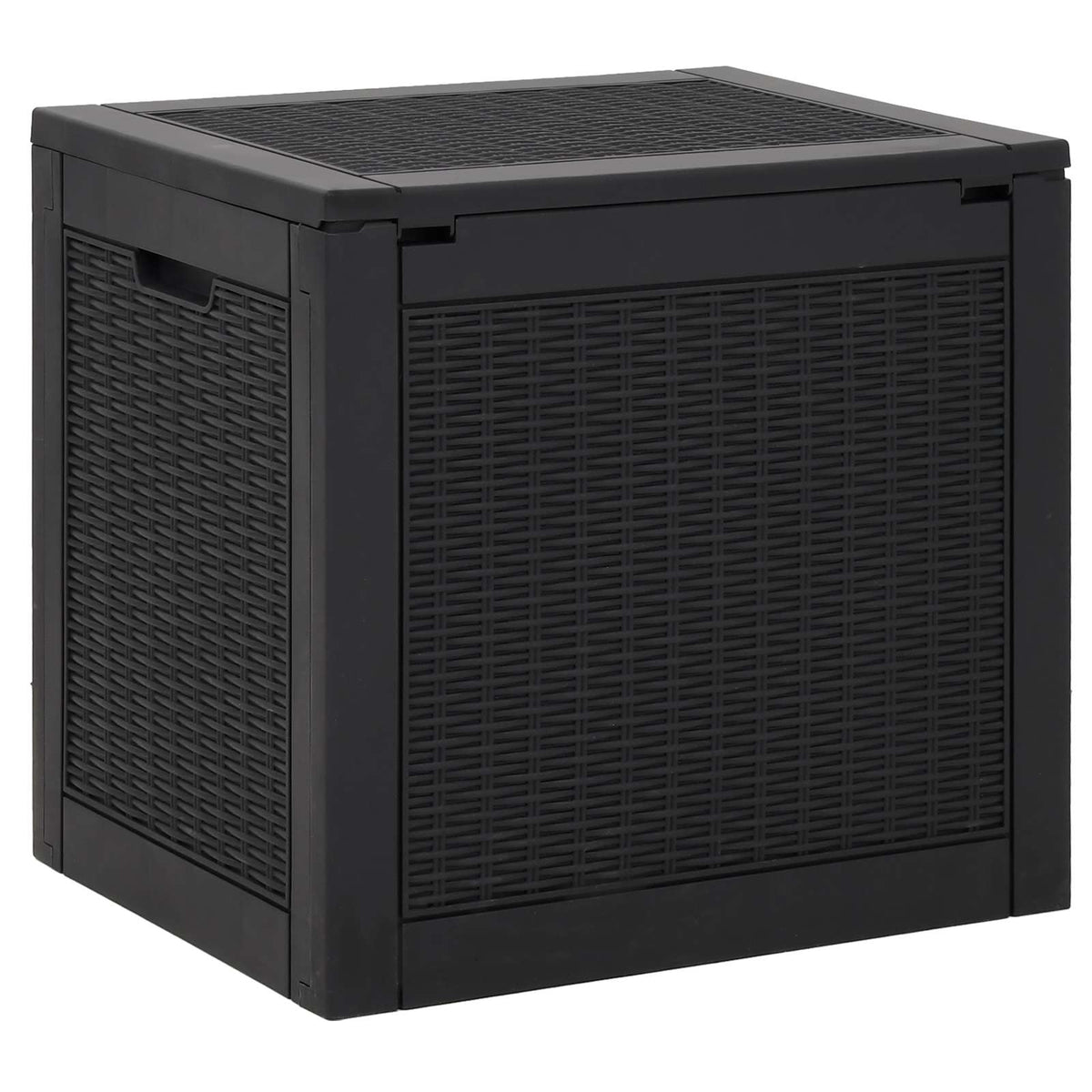 Garden Storage Box 55,5x43x53 cm Polypropylene Black