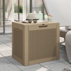Garden Storage Box 55,5x43x53 cm Polypropylene Light brown