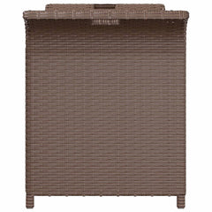 vidaXL Garden Bench with Cushion Brown 116x46x57 cm Poly Rattan 4