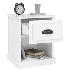 vidaXL Bedside Cabinets 2 pcs High Gloss White 39x39x47.5 cm Engineered Wood 6