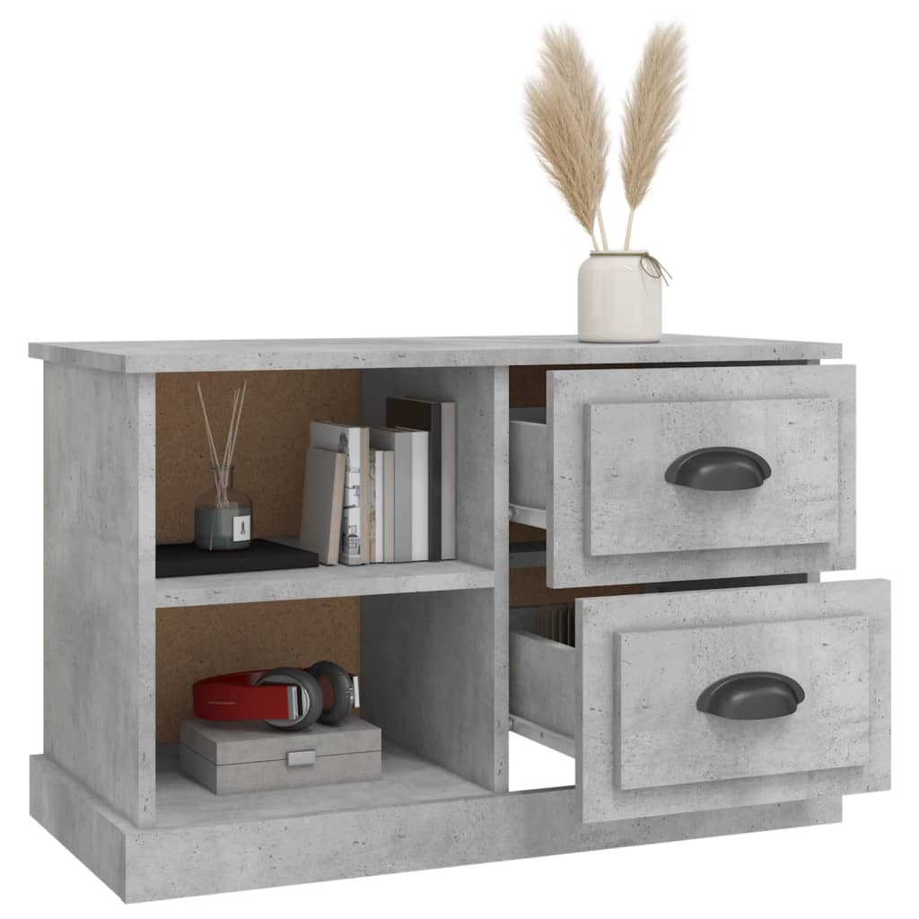 vidaXL TV Cabinet Concrete Grey 73x35.5x47.5 cm Engineered Wood 5