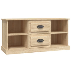 vidaXL TV Cabinet Sonoma Oak 99.5x35.5x48 cm Engineered Wood 2