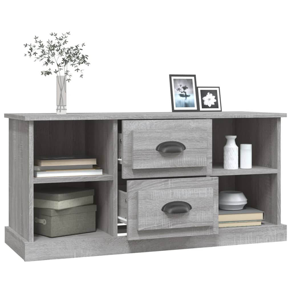 vidaXL TV Cabinet Grey Sonoma 99.5x35.5x48 cm Engineered Wood 5