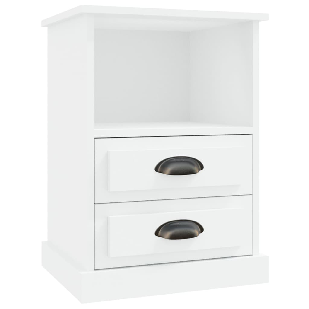 vidaXL Bedside Cabinet White 43x36x60 cm 2
