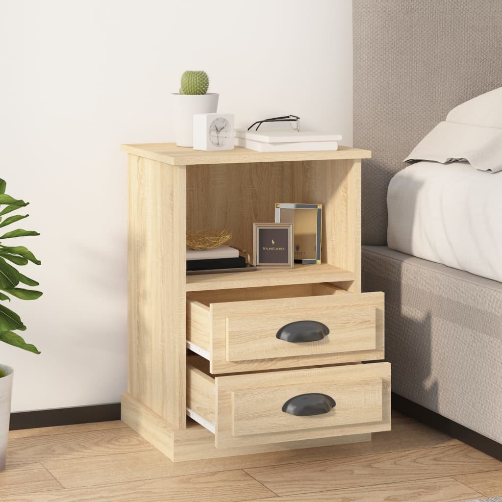 vidaXL Bedside Cabinet Sonoma Oak 43x36x60 cm 3