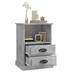 vidaXL Bedside Cabinets 2 pcs Concrete Grey 43x36x60 cm 5