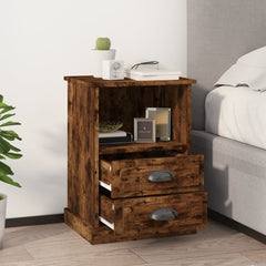 vidaXL Bedside Cabinets 2 pcs Smoked Oak 43x36x60 cm 1
