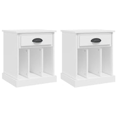 vidaXL Bedside Cabinets 2 pcs White 43x36x50 cm 2