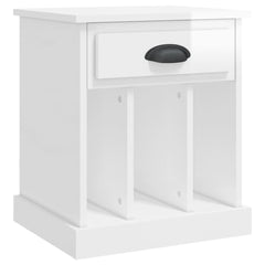 vidaXL Bedside Cabinets 2 pcs High Gloss White 43x36x50 cm 6