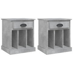 vidaXL Bedside Cabinets 2 pcs Concrete Grey 43x36x50 cm 2