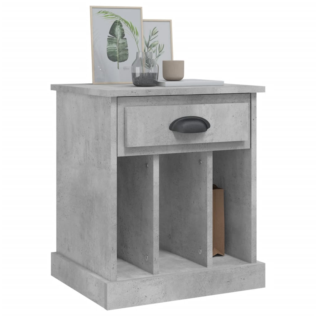 vidaXL Bedside Cabinets 2 pcs Concrete Grey 43x36x50 cm 4
