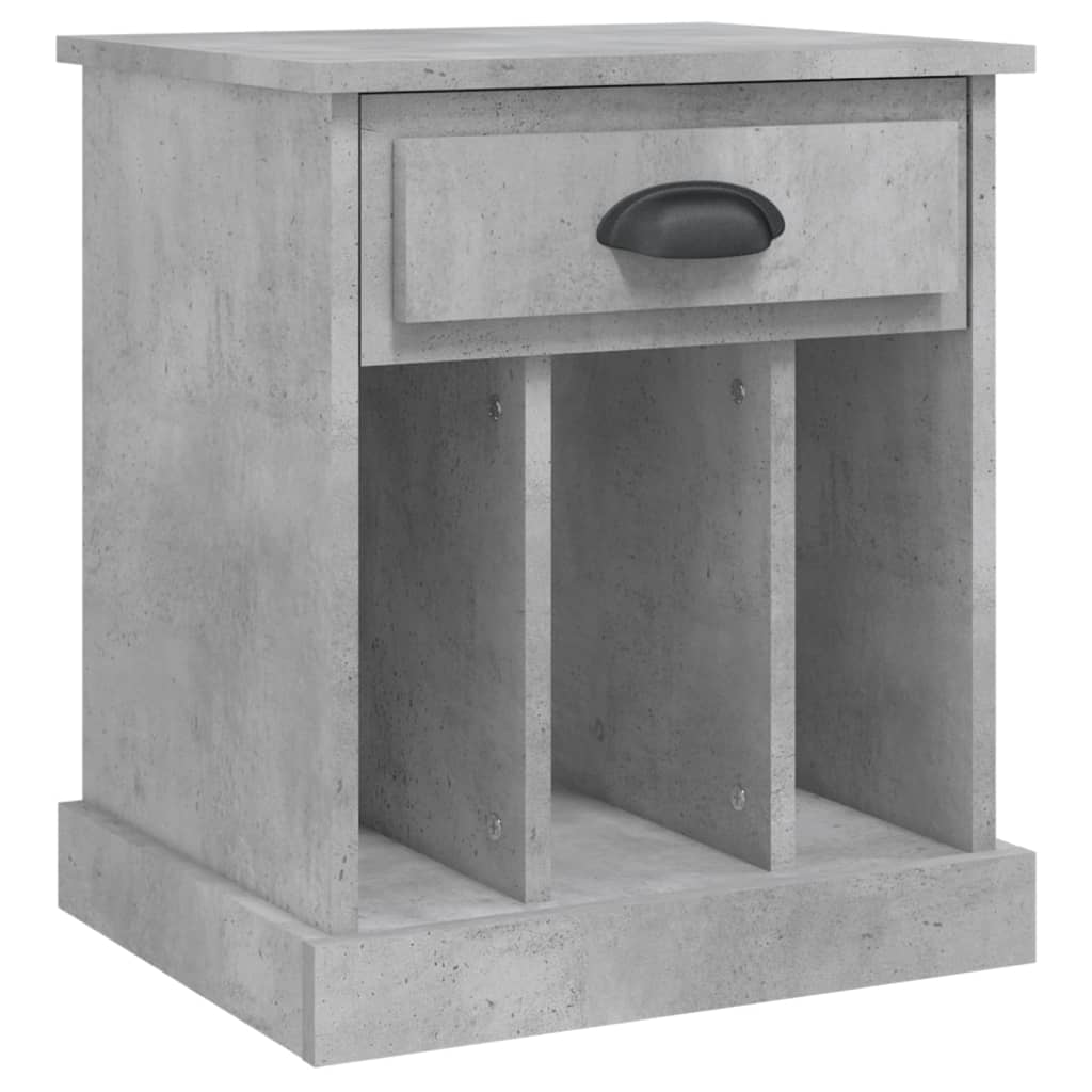vidaXL Bedside Cabinets 2 pcs Concrete Grey 43x36x50 cm 6