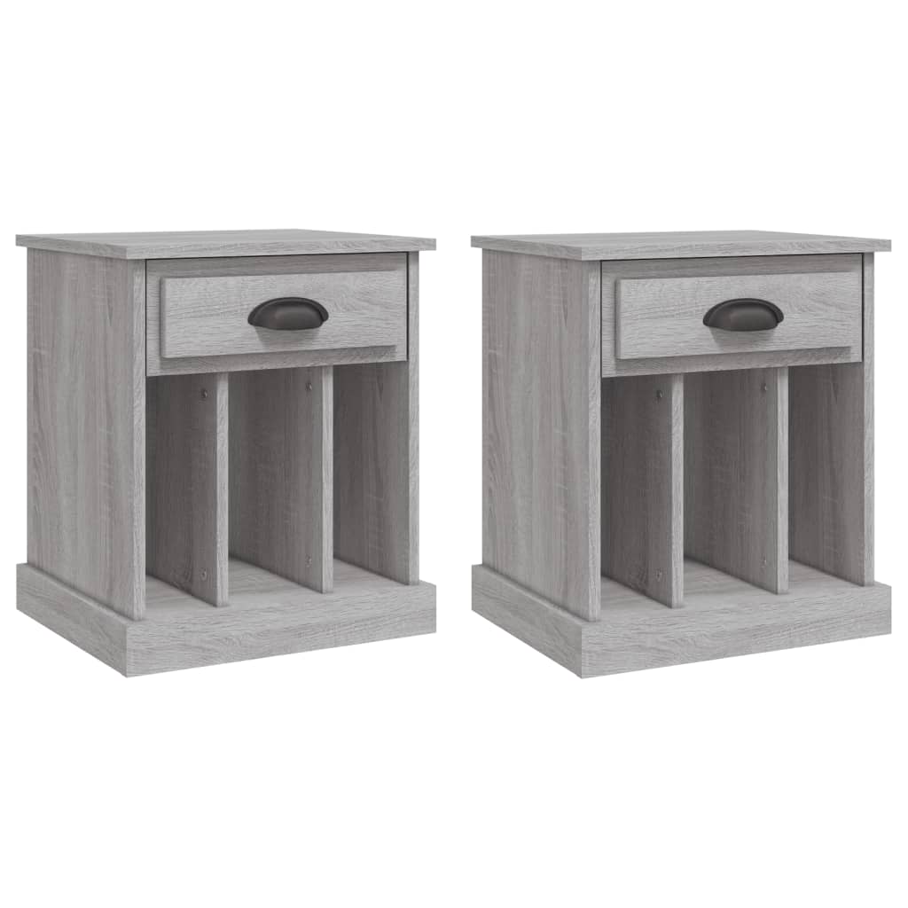 vidaXL Bedside Cabinets 2 pcs Grey Sonoma 43x36x50 cm 2