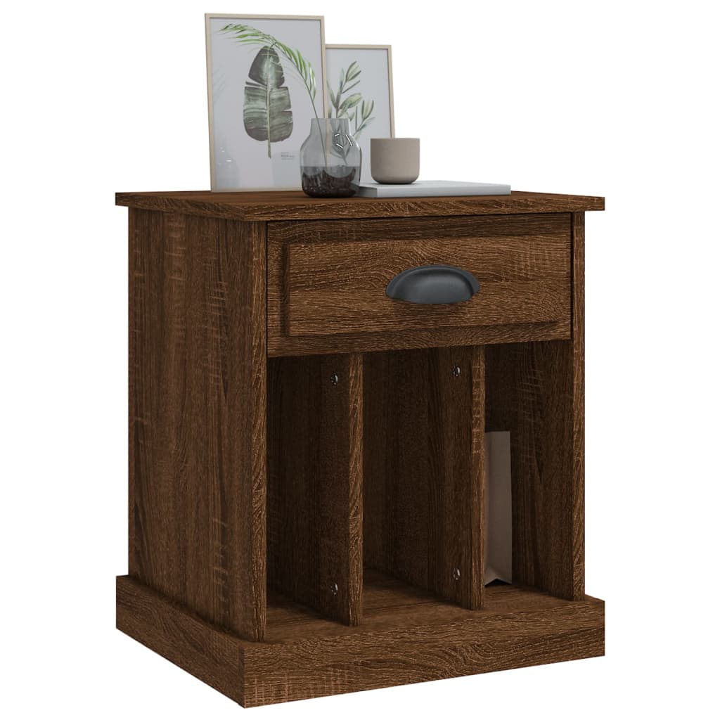 vidaXL Bedside Cabinets 2 pcs Brown Oak 43x36x50 cm 4